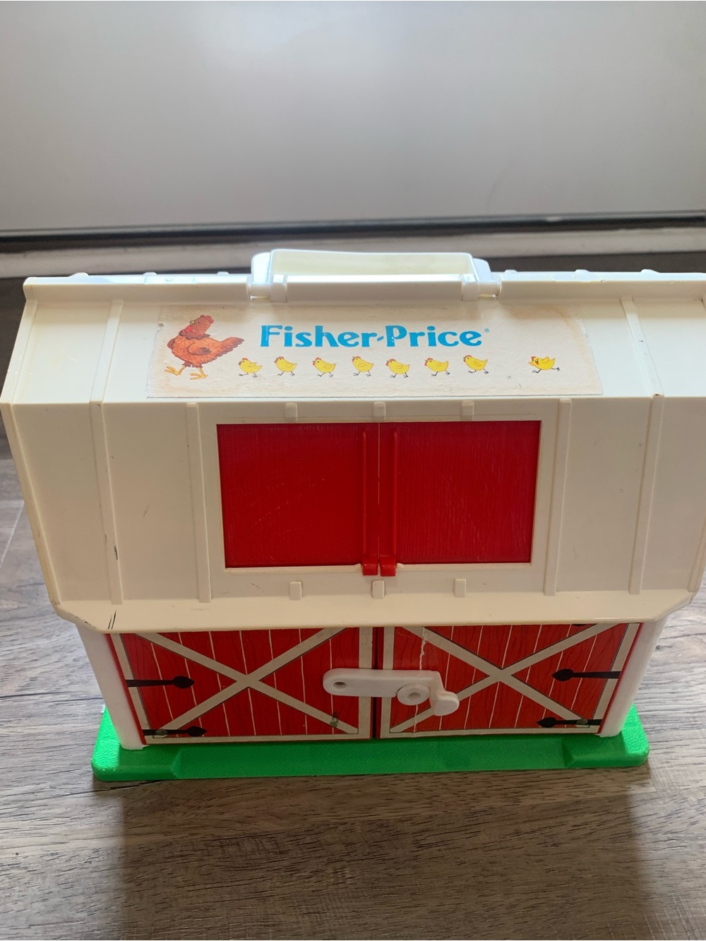 Vintage Fisher-Price Red & White Toy Barn 1986